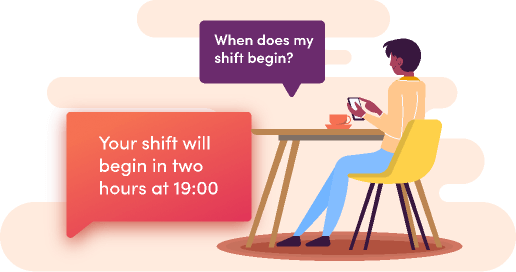Notify employees of their upcoming shifts