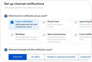 Channel announcement